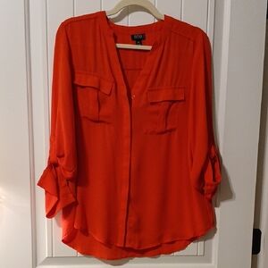 Apt. 9 Women's Bright Orange Blouse